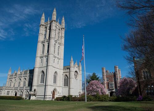 The trinity college chapel on a sunny day